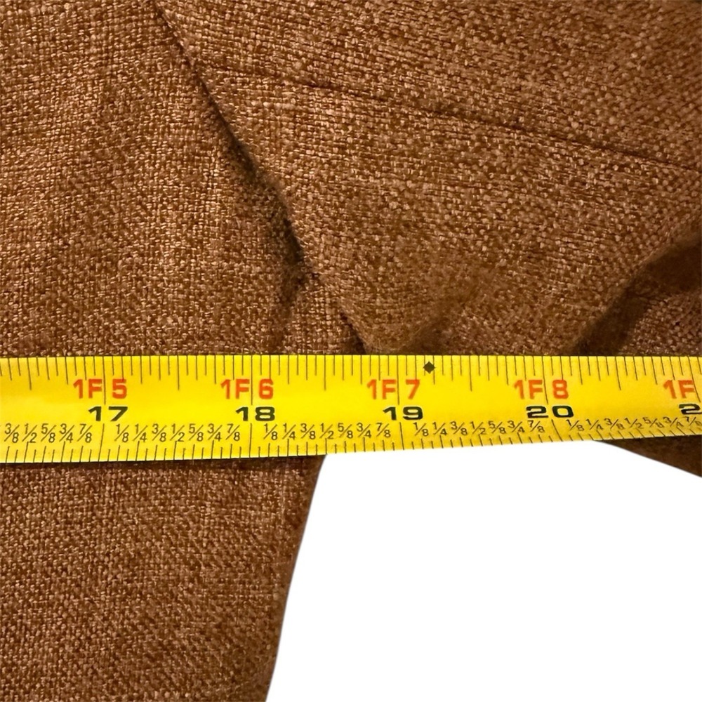 MOTF Womens Mini Dress Large Brown Pearl Trim White Tweed Collar Cuffs - Picture 11 of 13